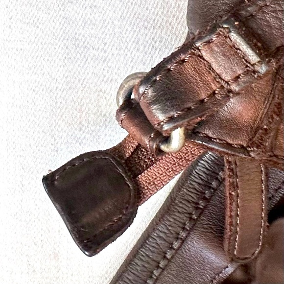 Vilenca Holland 👜 GUC Brown Leather Studded Crossbody Bag Boho Western - Picture 9 of 11